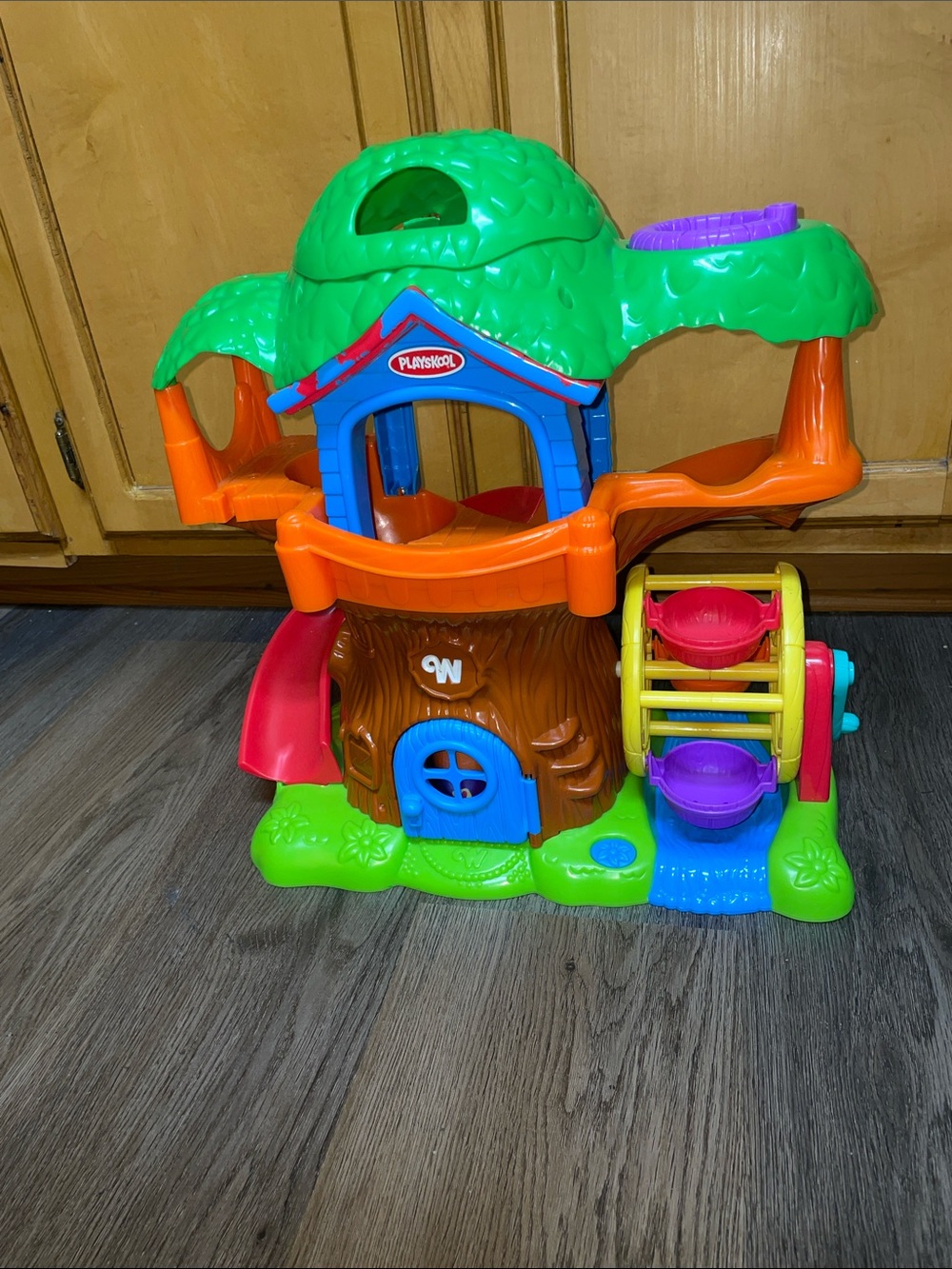 2004 Playskool Weebles Wobbles Musical Tree House Ferris Wheel & Slide Works